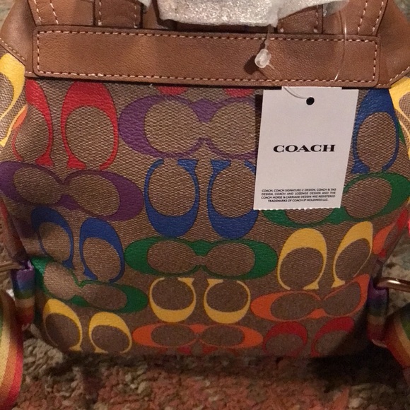 Coach rainbow signature pennie backpack - Picture 8 of 9